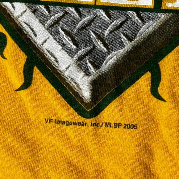 VINTAGE 2005 OAKLAND ATHLETICS GREEN FLAME LEE SPORT SIZE SMALL - Picture 3 of 5